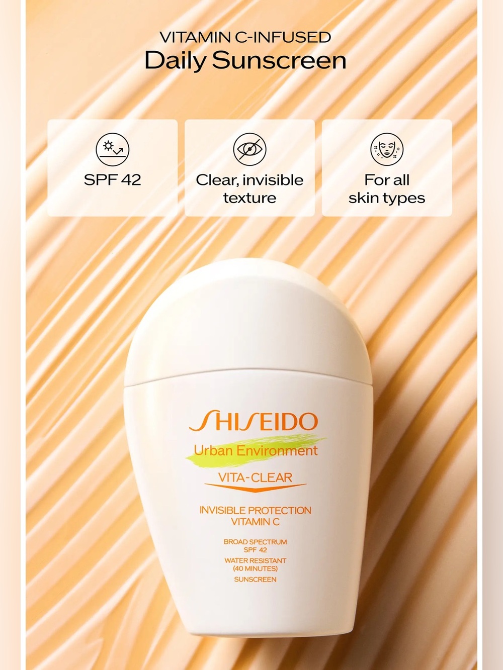 NIB Shiseido Vita-Clear Urban Envitonment Invisible Protection Sunscreen 30ml